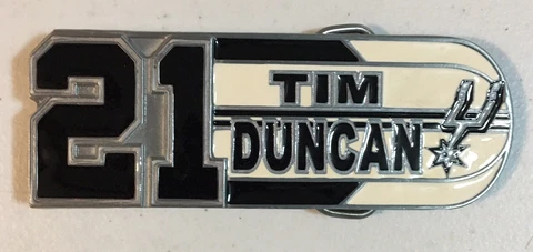 TIM DUNCAN 21 SAN ANTONIO SPURS BELT BUCKLE NBA BASKETBALL Cover