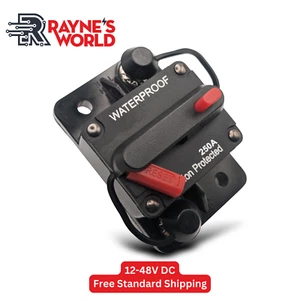 250 AMP Wasserdicht Leitungsschutzschalter Auto/Marine/Solar 12-48V DC Manueller Reset - Bild 1 von 7