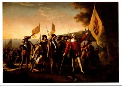 UNITED STATES 1992 PICT POSTCARD COMM COLUMBUS LANDING / FREE SHIPPING USA - Image 1 of 2