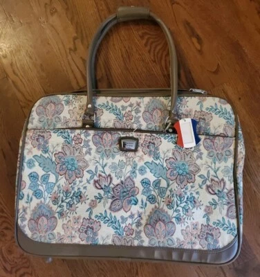 Bolso de Lona Floral American Tourister Vintage Estuche de Traje 22x17x6 pulgadas Foto 1 de 4