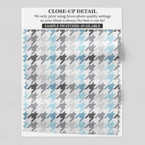 327 Tweed Blue & Grey Dogs Tooth Roller Blind - various sizes, blackout FREE P&P - Picture 1 of 4