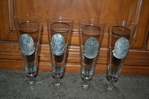 HTF Set of 4 "The Drive" "The Fairway" "The Sand" "The Putt" Tulip Beer Glasses - Picture 1 of 5