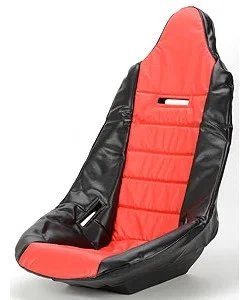 JEGS 70271 Pro High Back Vinyl Seat Cover Red with Black Trim - Image 1 of 4