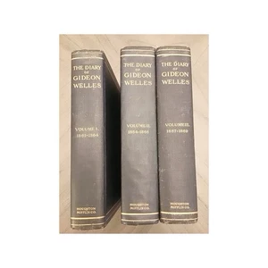 The Diary of Gideon Welles 1911 printing Volumes 1-3 BOOKS Houghton Mifflin - Imagen 1 de 16