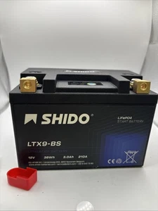 Shido YTX9-BS Lithium Motorradbatterie 12V 36Wh 180A Starterbatterie leicht - Picture 1 of 5