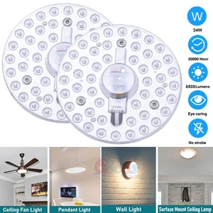 Light Kit for Ceiling Fan 6.6Inch Replacement - 24W LED Retrofit LED Panel Light - Picture 1 of 14