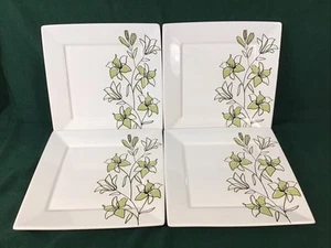 Coventry Lily Blossom 10.5” Square Dinner Plates Set of 4 - Picture 1 of 8