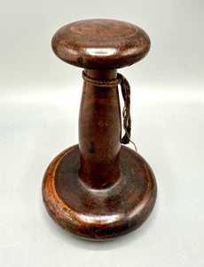 Treen  19th C Lignum Vitae Slickenstone Saddler's Smooth Linen Smoother Glazer - Picture 1 of 12