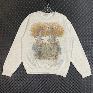 Vintage Northern Reflections Nature Scene Crewneck Sweatshirt Birds Deer Size S - Picture 1 of 9