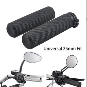 1" Black Handle Bar Hand grips Fit For Harley Touring Sportster XL883 XL1200 2X - Picture 1 of 12