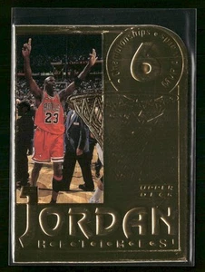 1999 Upper Deck Michael Jordan 22kt Gold Jordan Retires #/24500 - Picture 1 of 2