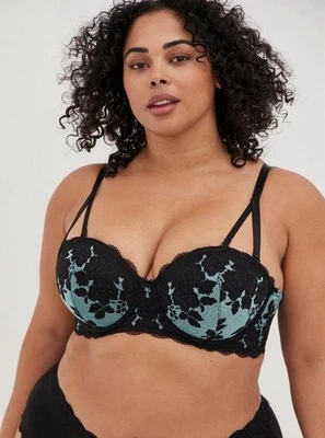 Torrid Bombshell Everyday Strapless Push Up Bra Plus Size 46C Island Paradise - Image 1 of 4