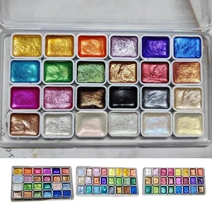 20 Farben Aquarell Malerei Pigmente Set Perlglanz Glitzer Aquarellfarbe USA - Bild 1 von 14