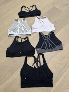 Lululemon hochgeschlossener Sport-BH Free to Be Serene Größe 8 Paket mit 6 - Bild 1 von 14