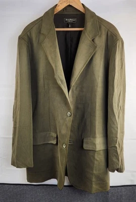 Blazer Tommy Bahama Para Hombre Mediano Oscuro Verde Oliva Isla Suave 100% Seda Foto 1 de 4