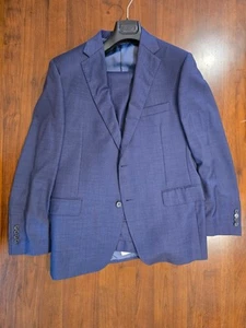 Samuelsohn Medium Blue Suit Sz 42R, Never Worn, Retail $1,800 - Picture 1 of 17