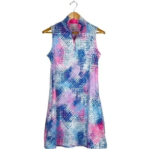 Vestido deportivo tejido elástico Emerald 18 golf tenis rosa azul rejilla para mujer pequeño” - Imagen 1 de 18