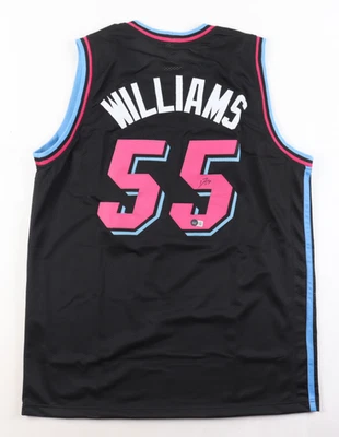 Camiseta deportiva firmada por Jason Williams "White Chocolate" (Miami Vice Edition)(Beckett)(XL) Foto 1 de 3