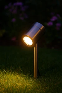 Luces de pico de acero inoxidable para exteriores IP65 luces GU10 ajustables para jardín - Imagen 1 de 10