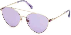 Swarovski SK286 28Y Gold & Purple Aviator Round Metal Sunglasses 58-16-135 SK286 - Picture 1 of 1