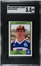1986 Panini Soccer Eric Cantona ROOKIE #25 SGC 3.5 Football France