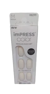 Uñas prensadas en color Kiss Impress en forma de ataúd Med. 501 Frosting Nuevo  - Imagen 1 de 7
