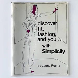 VTG 1977 Sewing book Discover Fit Fashion and You with Simplicity by Leona Rocha - Picture 1 of 11