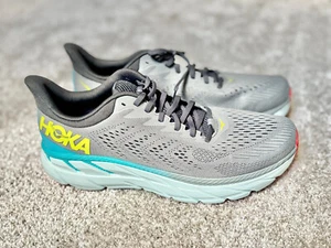 HOKA ONE ONE Clifton 7 Men's Gray Road Sneakers Size US 12 - NEW - Picture 1 of 8