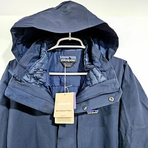 Patagonia Tres 3-in-1 Parka Men's 3XL Warm Winter Down Coat Jacket Navy NWT - Picture 1 of 6