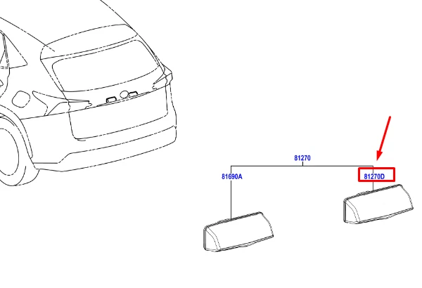 8127076010 LICENCE PLATE LIGHT / 8127076010 / 5703771 FOR LEXUS NX Z1 300H A