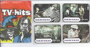 DAKTARI Unopened Packet of TV Hits Cards 1970's unused Packet containing 4 cards - Picture 1 of 1
