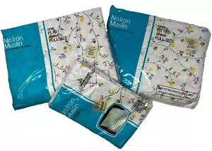 Vintage Caroline JC Penney Full Size Daisy Sheet Set Flat Fitted Pillowcases NEW - Picture 1 of 8