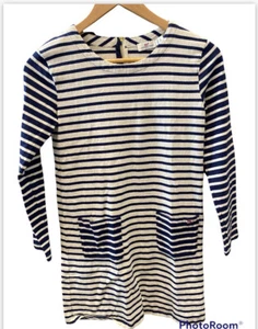 Vineyard Vines Girls Size Large (14) Striped Long Sleeve Shift Dress Blue White - Picture 1 of 8