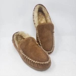LL Bean Women's Wicked Good Slippers 9M Venetian Shearling Lamb Lined Suede - Picture 1 of 11