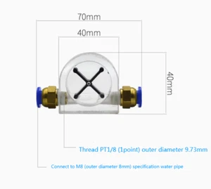 1X Water flow indicator for engraving spindle motor water cooling observer water - Picture 1 of 2