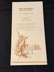 The Equestrian Bar and Grill Burbank California Vintage Menu - Picture 1 of 4