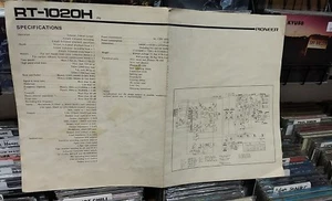 PIONEER RT-1020H 4-channel STEREO REEL-TO-REEL SPECIFICATIONS MANUAL   - Picture 1 of 4