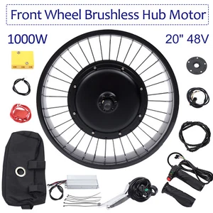 20" 1000W 48V E-Bike Electric Bicycle Motor Conversion Kit Fat Tire Front Wheel - Picture 1 of 16