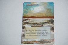 Flooded Strand Altered from Onslaught X1 MTG Magic B Hand Painted Extended Art