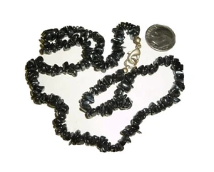 Hematite Polished Chip Bead Gemstone Necklace Brazil 27 grams - Picture 1 of 1