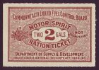 Commonwealth of Australia • 1940 (undated) 2 Gallons Motor Spirit Ration Ticket
