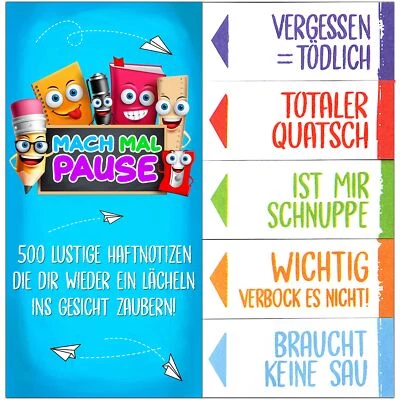 ® 500x Lustige Haftnotizen - die bunten Klebezettel 10x50 Blatt sind das Gesc... - Bild 1 von 4