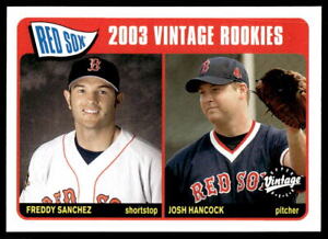 2003 Upper Deck Vintage 223 Freddy Sanchez Josh Hancock Red Sox Rookie