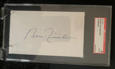 BOBBY RICHARDSON AUTOGRAPH 1961 NEW YANKEES TEAM MEMBER CARD.....SGC CERTIFIED - Image 1 of 2