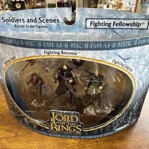 LOTR Fighting Fellowship Soldatini e Scene Battaglia Scala Set di 3 - Foto 1 di 4