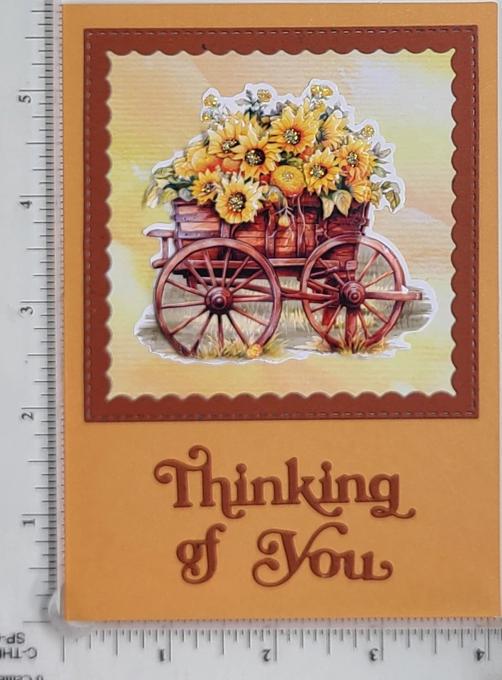 Hand Made Greeting Card, FLOWERS - Image 1 of 1