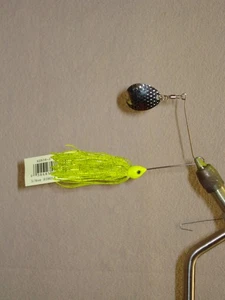 Spinner Baits 3/8 oz, 6er Pack, Single Spin, Chartreuse Kopf/Diagramm Pfefferrock - Bild 1 von 2
