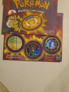 1999 Pokemon Battling Coin Game Blasoise and Onix Used no outer plastic case - Picture 1 of 5