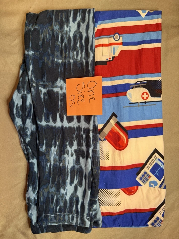 Lote de 2 Leggings LuLaRoe Multicolor Mujer OS Talla Única Varios Patrones Foto 1 de 1