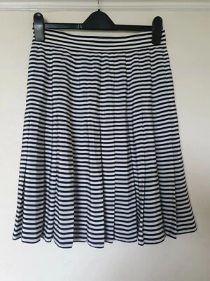 Vintage St Michael Striped Flare Nautical Skirt Size 14 - Image 1 of 4